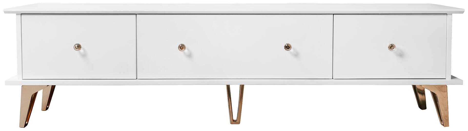 TV-Lowboard Istanbul weiß glänzend B/H/T: ca. 180x48x35 cm