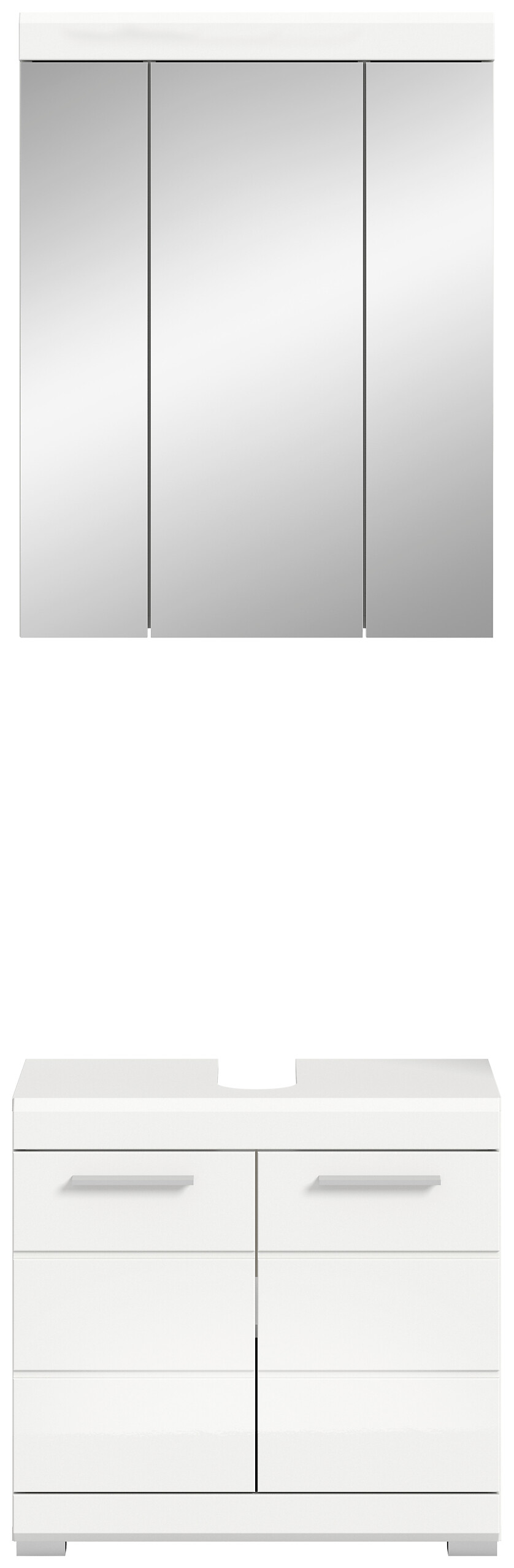 Badezimmer-Set Scout weiß weiß Hochglanz B/H/T: ca. 60x191x34 cm