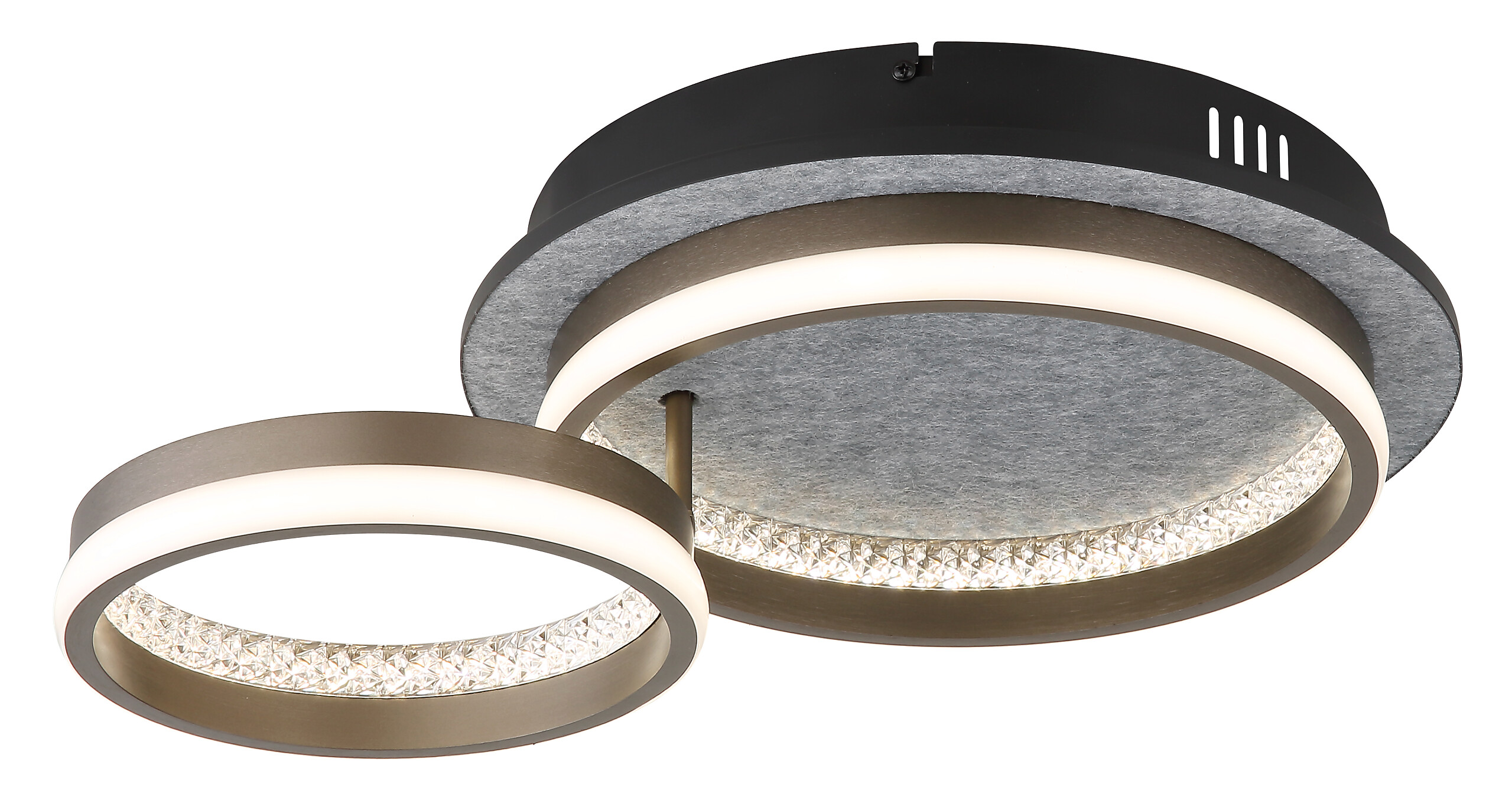 GLOBO Deckenleuchte mattschwarz dunkelgrau Aluminium Metall B/H/T/L: ca. 34x14x47,2x47,2 cm 1 Brennstellen