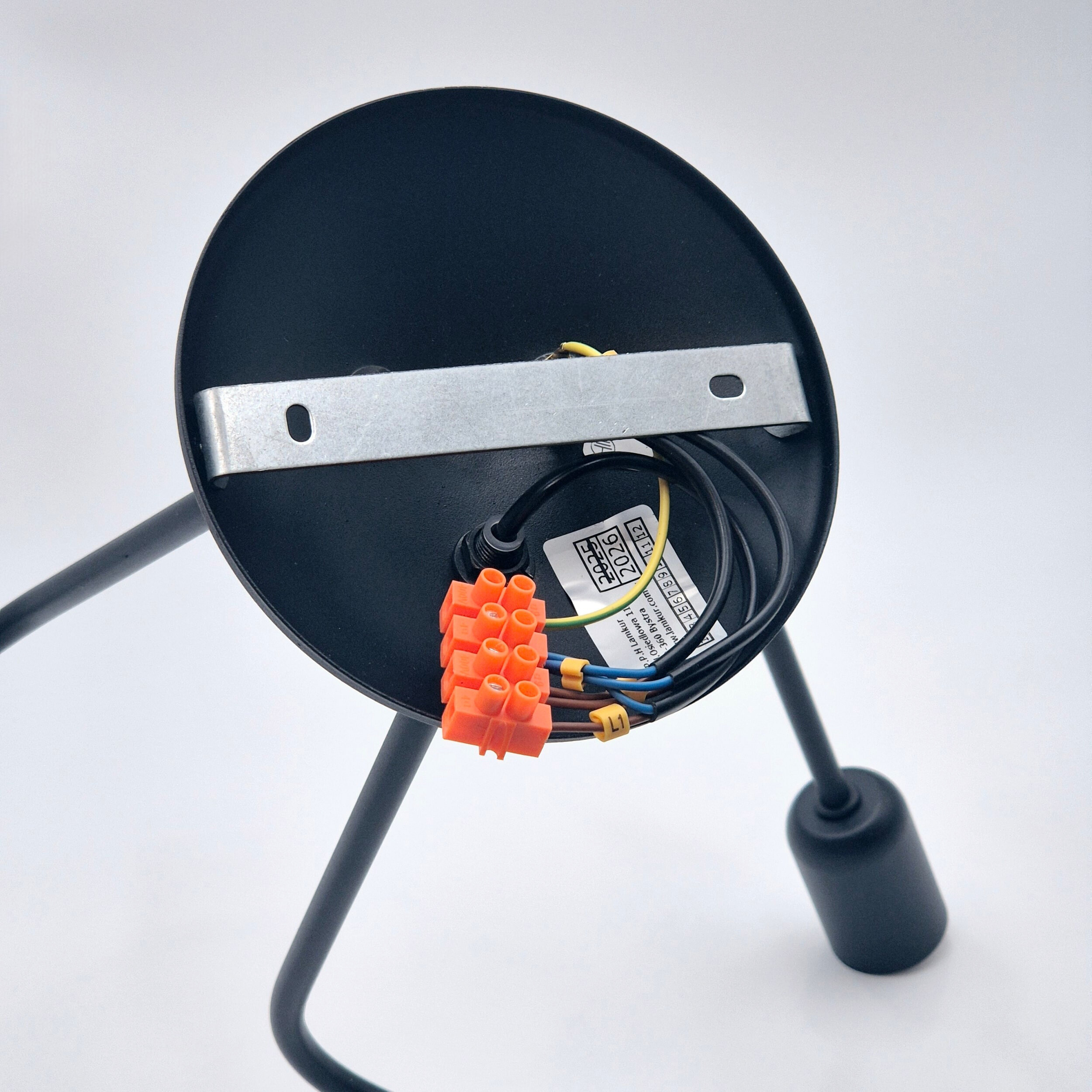 Lamkur Kronleuchter schwarz Stahl B/H/L: ca. 39x54x54 cm E27 3 Brennstellen