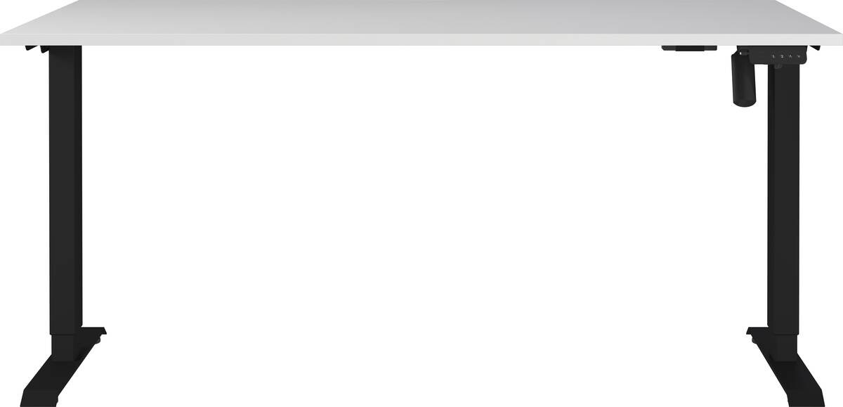 Schreibtisch 8024-581 Lichtgrau schwarz B/H/T: ca. 160x118x80 cm