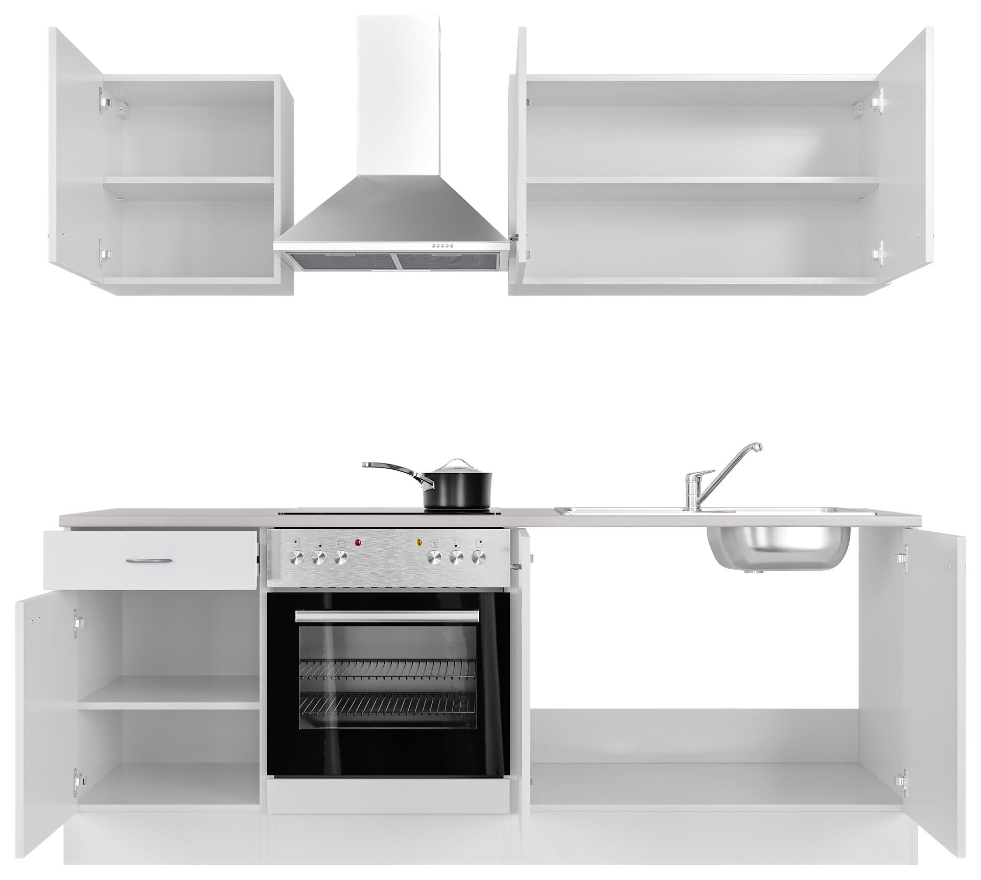 Küchenblock Wito weiß B/H/T: ca. 210x200x60 cm