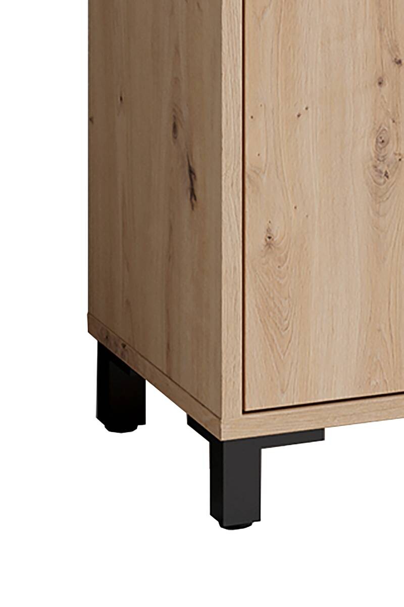 Kommode WELLNESS Eiche Artisan Nachbildung schwarz schwarz anthrazit B/H/T: ca. 80,5x77,5x31 cm