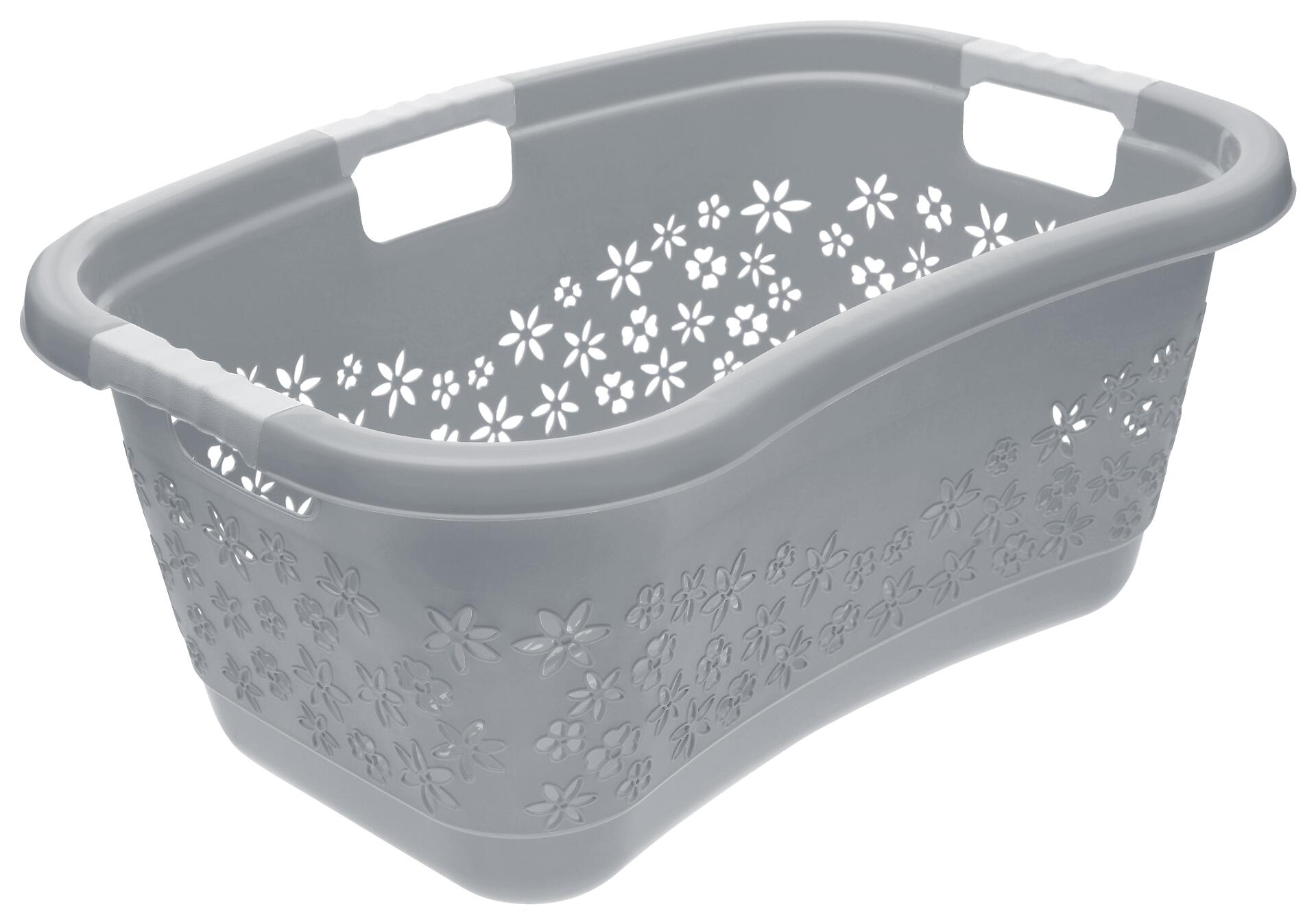 keeeper Wäschekorb grau B/H/L: ca. 45x28,5x65 cm