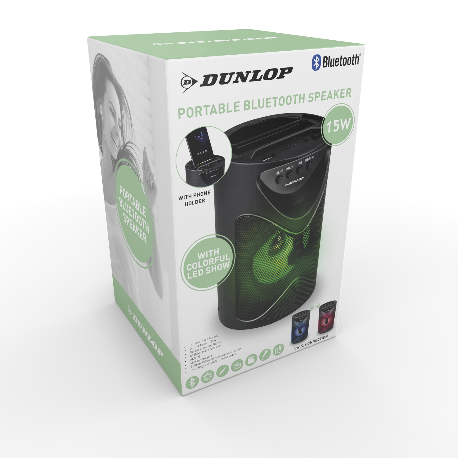 Dunlop Lautsprecher schwarz H: ca. 18 cm