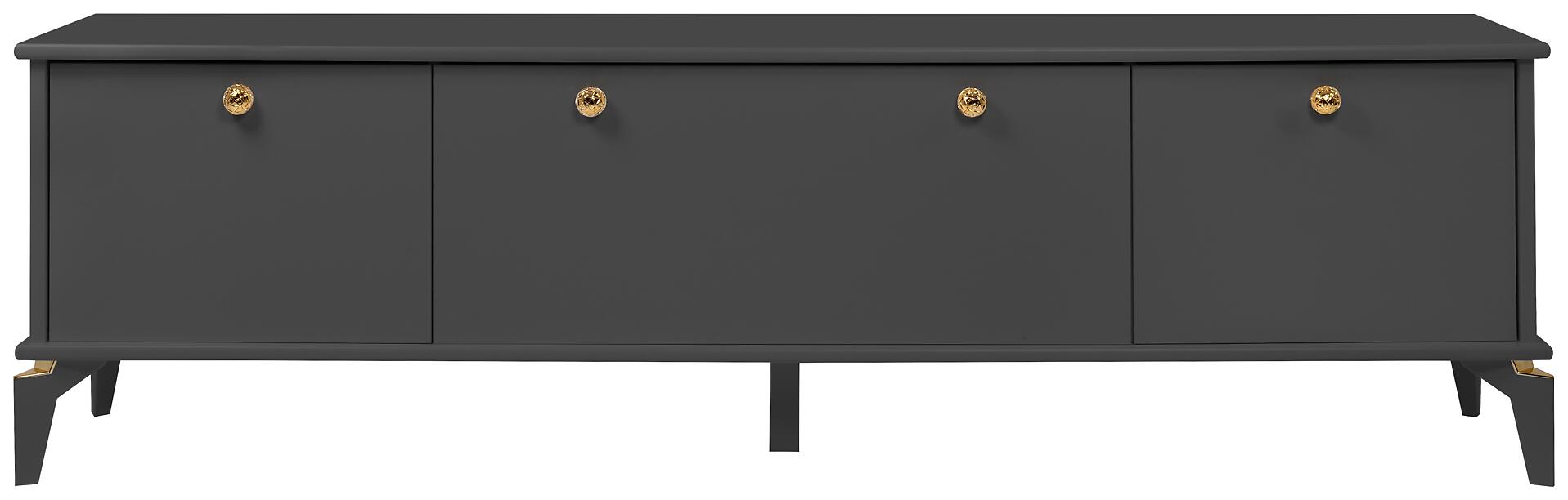 TV-Lowboard Izmir anthrazit Kupfer B/H/T: ca. 180x52x36 cm