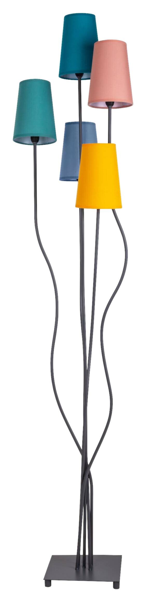 Näve Leuchten Stehleuchte 2074761 multicolor Metall Textil B/H/T: ca. 35x163x40 cm 5 Brennstellen