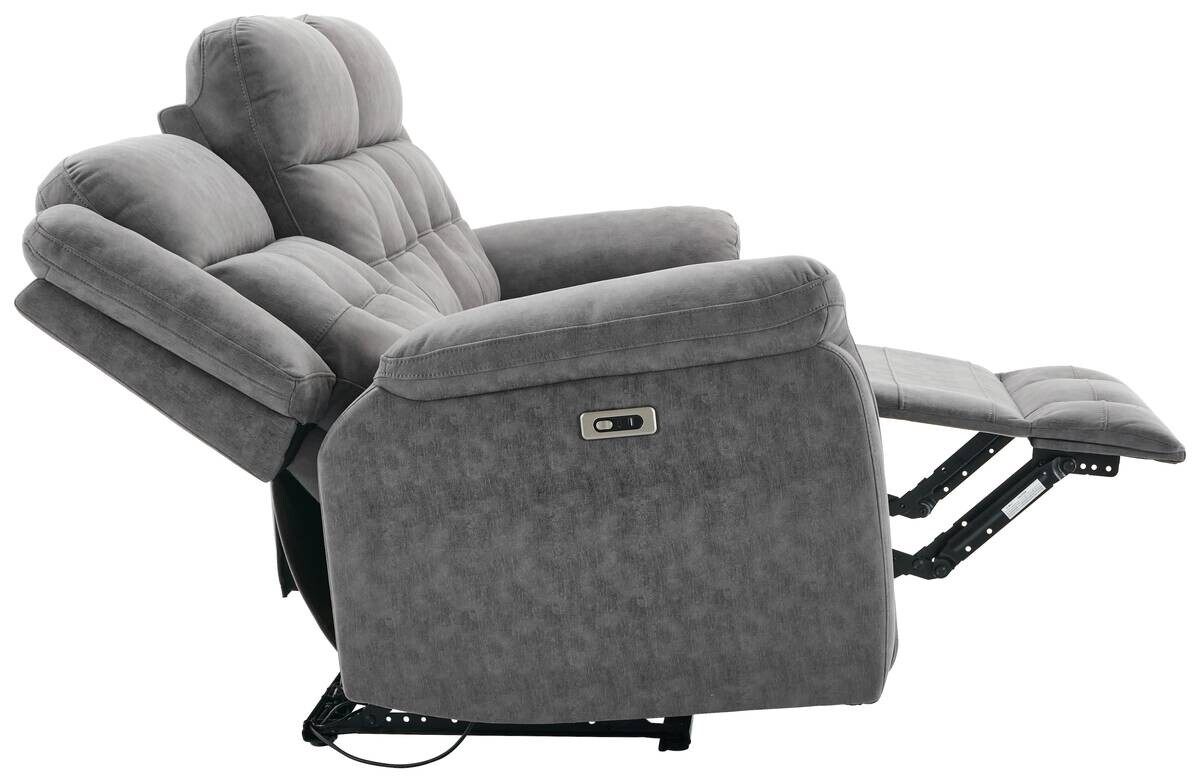 Sofa Philip grau Microfaser B/H/T: ca. 208x103x95 cm