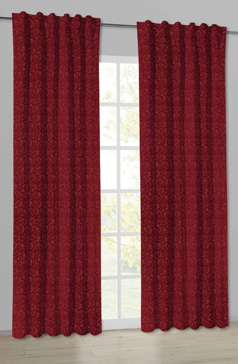 POCOline Kombivorhang Ranke rot B/L: ca. 135x245 cm