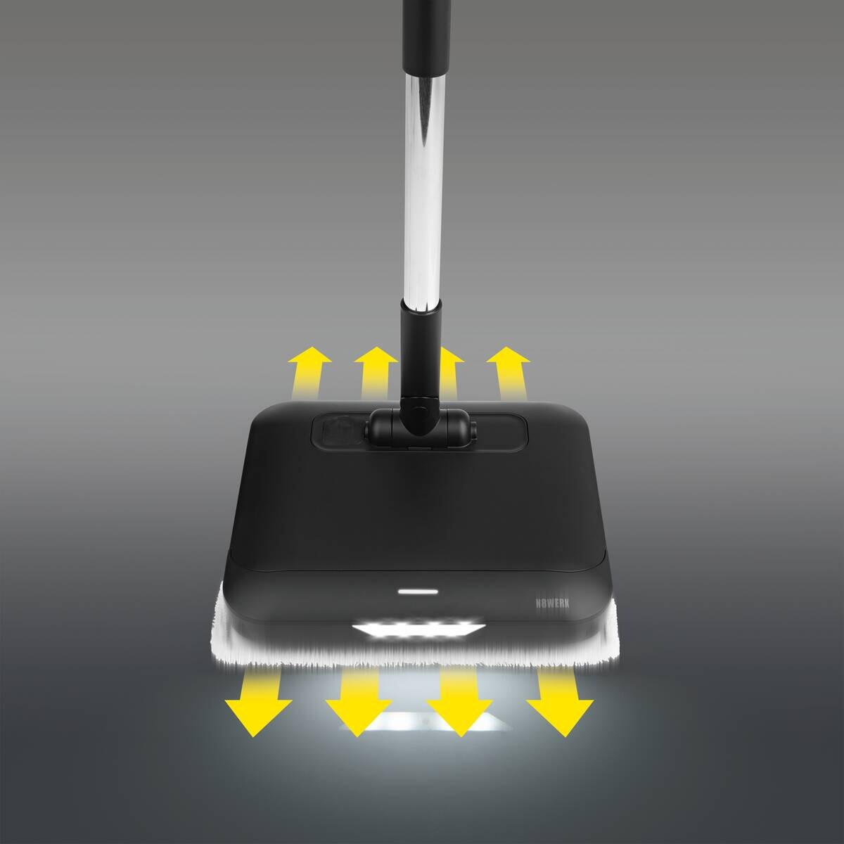 N8WERK Wischmopp schwarz Aluminium Kunststoff B/H/L: ca. 27,5x115x30,4 cm ca. 35 W