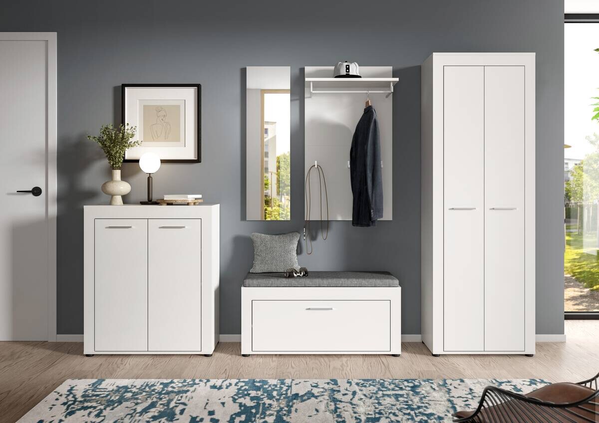 Garderobe JAM weiß B/H/T: ca. 285x191x35 cm