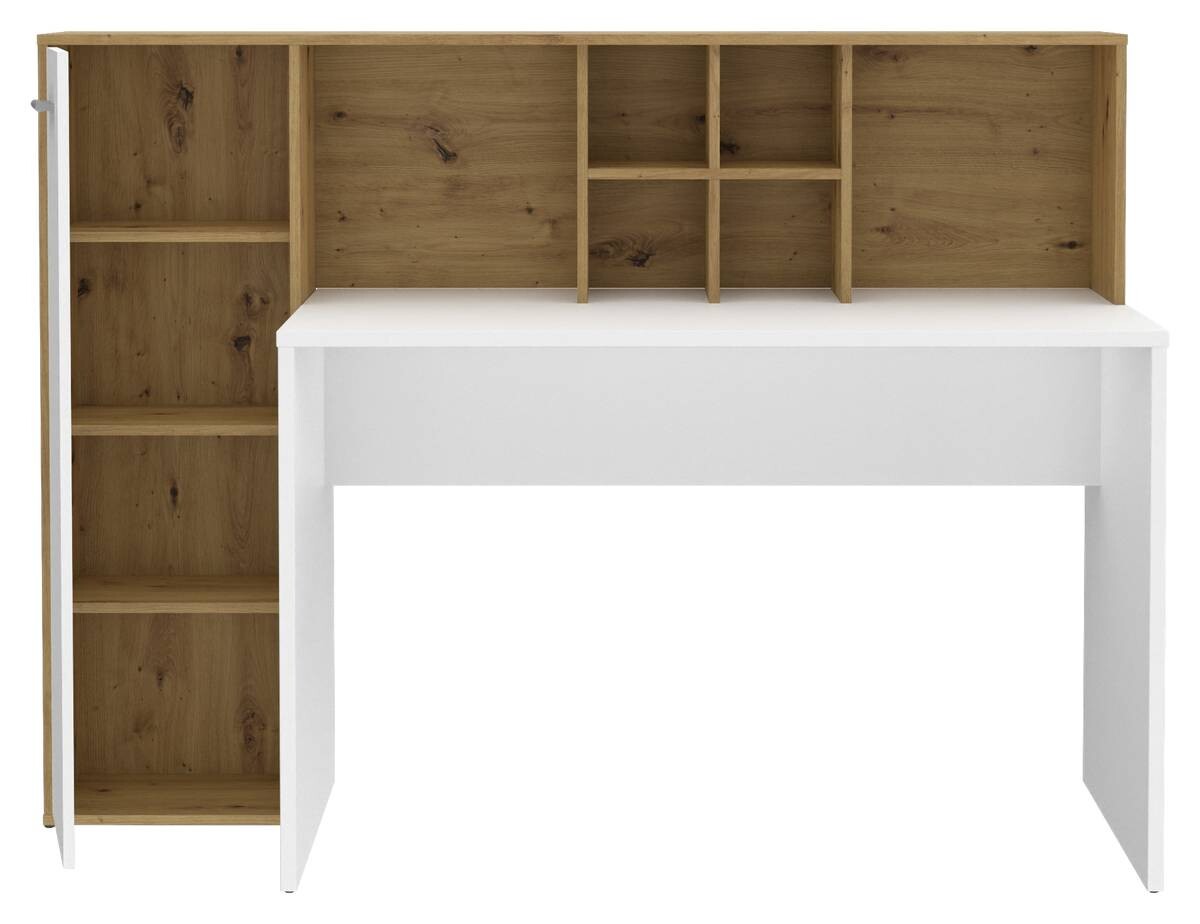 Schreibtisch weiß Eiche Artisan Nachbildung B/H/T: ca. 158x116x66 cm