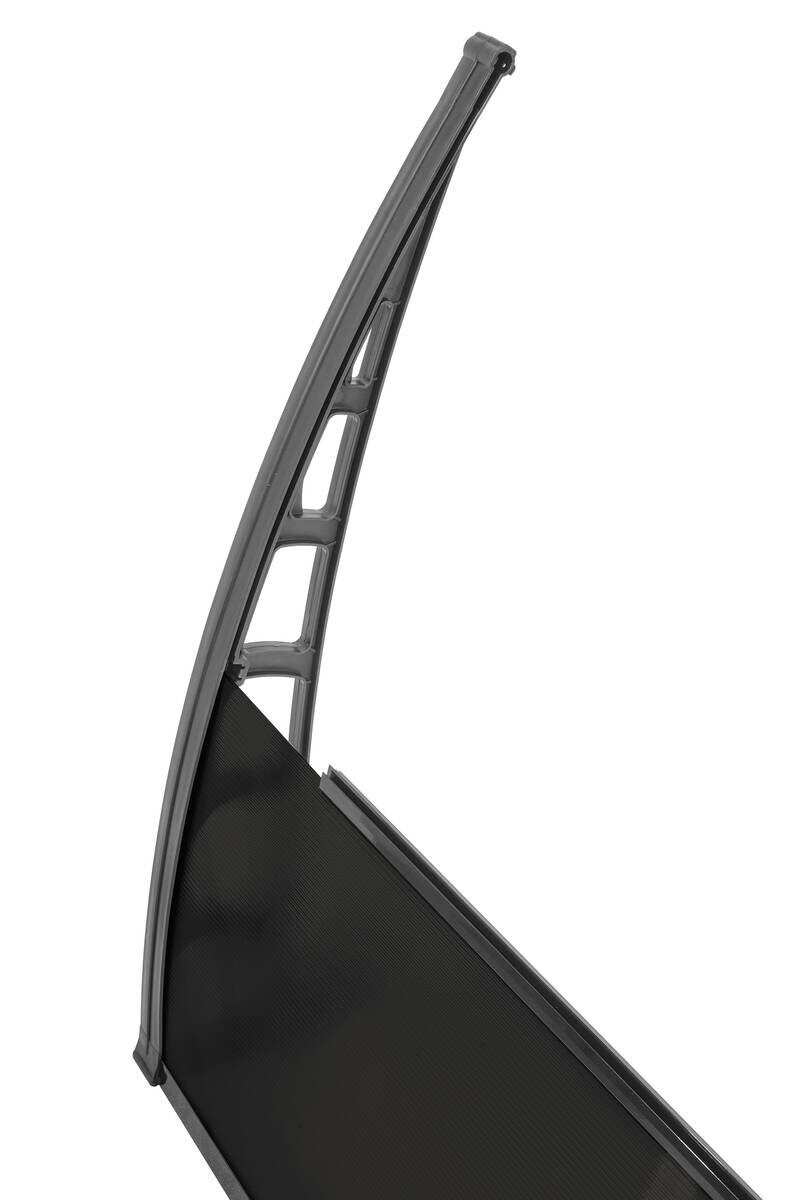 Brosplast Vordach schwarz B/H/L: ca. 240x23x105 cm