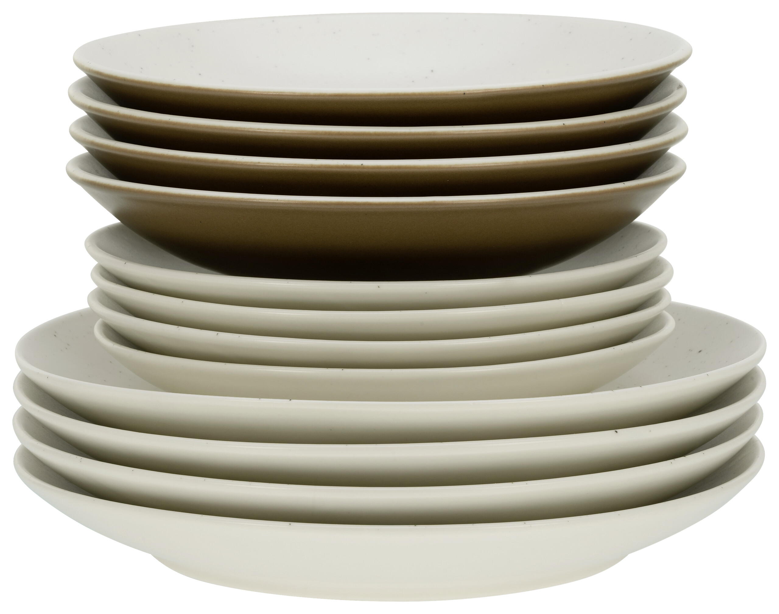 CreaTable Tafelservice SAND DUNES terracotta creme Keramik 12 tlg.