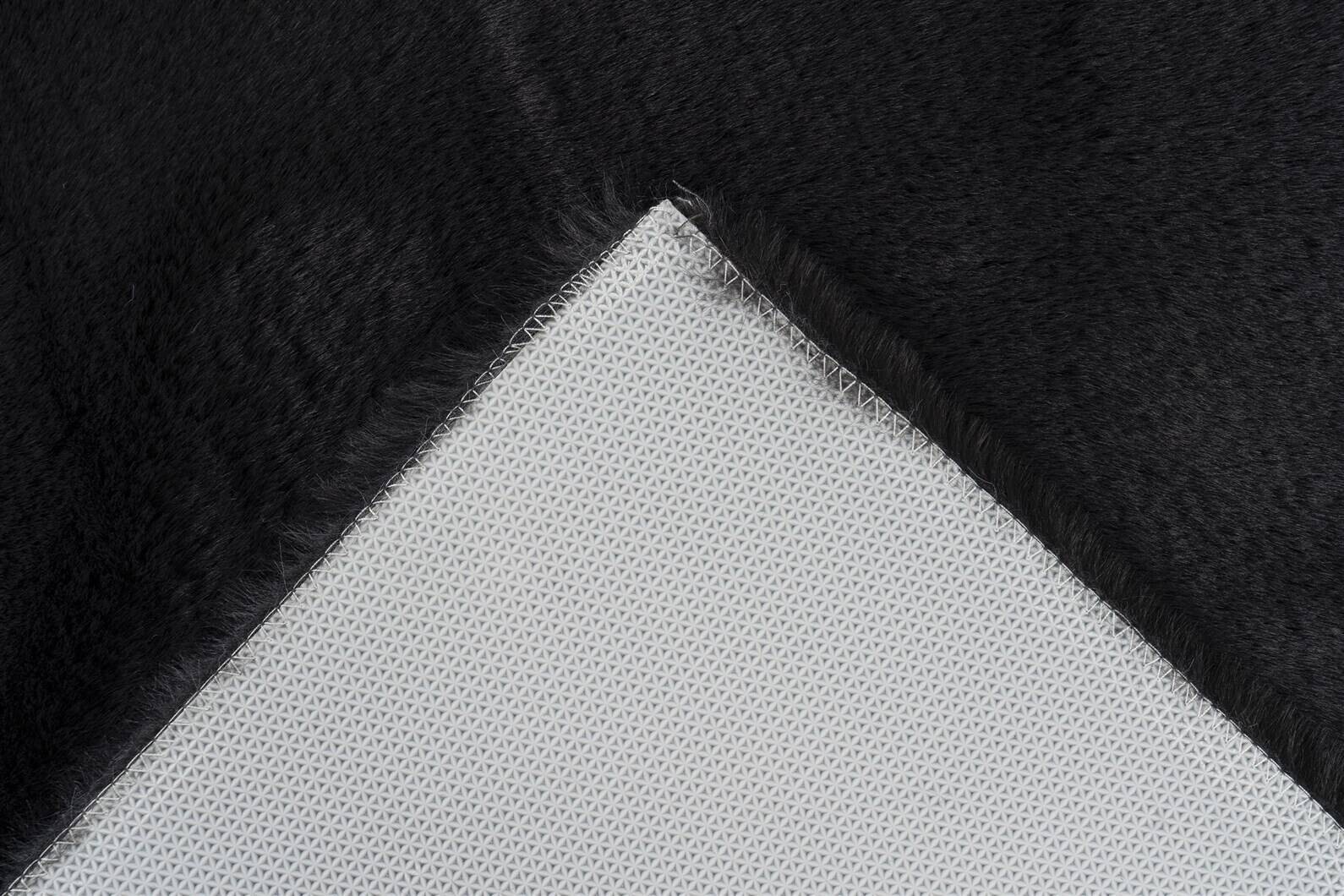 Kayoom Hochflorteppich Badematte Rabbit 125 dunkelgrau B/H/L: ca. 50x3,5x90 cm