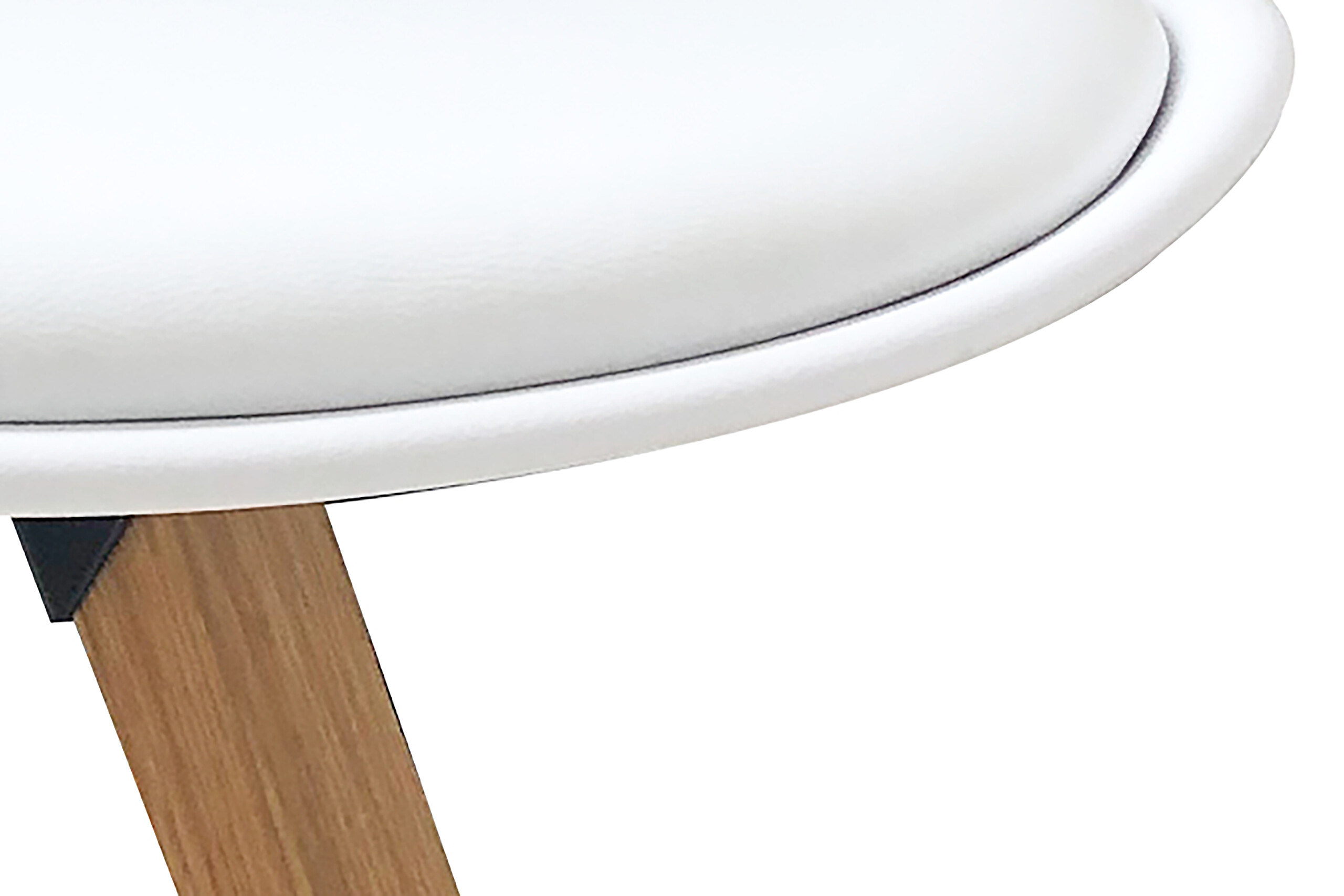 Stuhl KIRA  2er-Set weiß weiß Eiche Kunststoff Kunstleder Metall B/H/T: ca. 48x86x55,5 cm