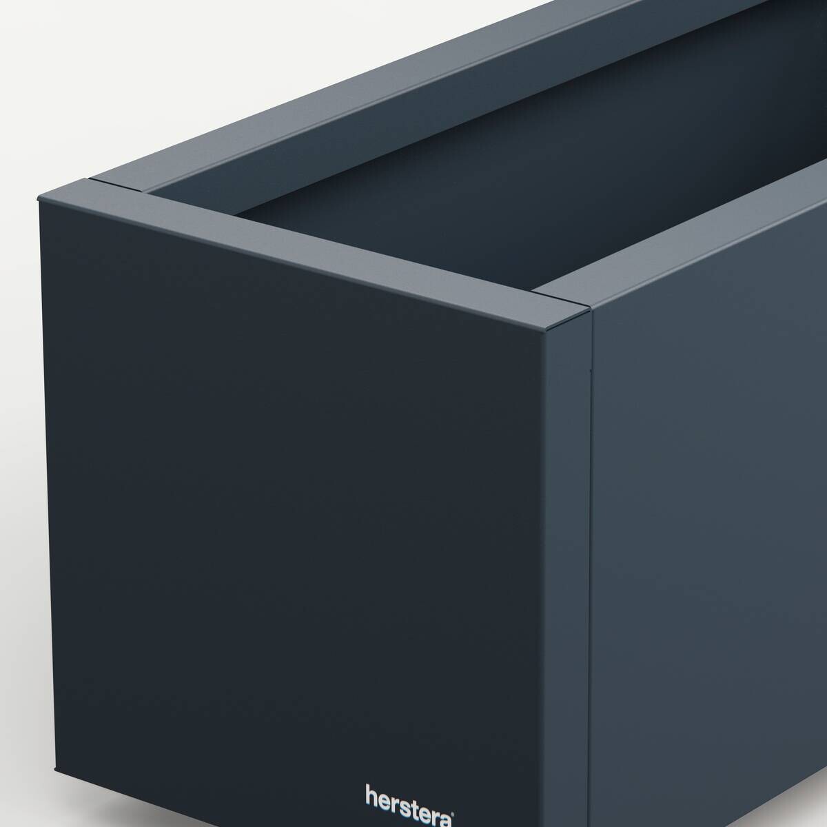 Herstera Garden Pflanzkübel Cube anthrazit Metall B/H/L: ca. 80x25x25 cm