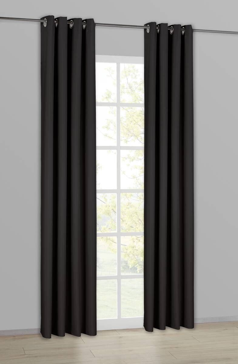 POCOline Ösenvorhang Sorrento schwarz B/L: ca. 140x245 cm