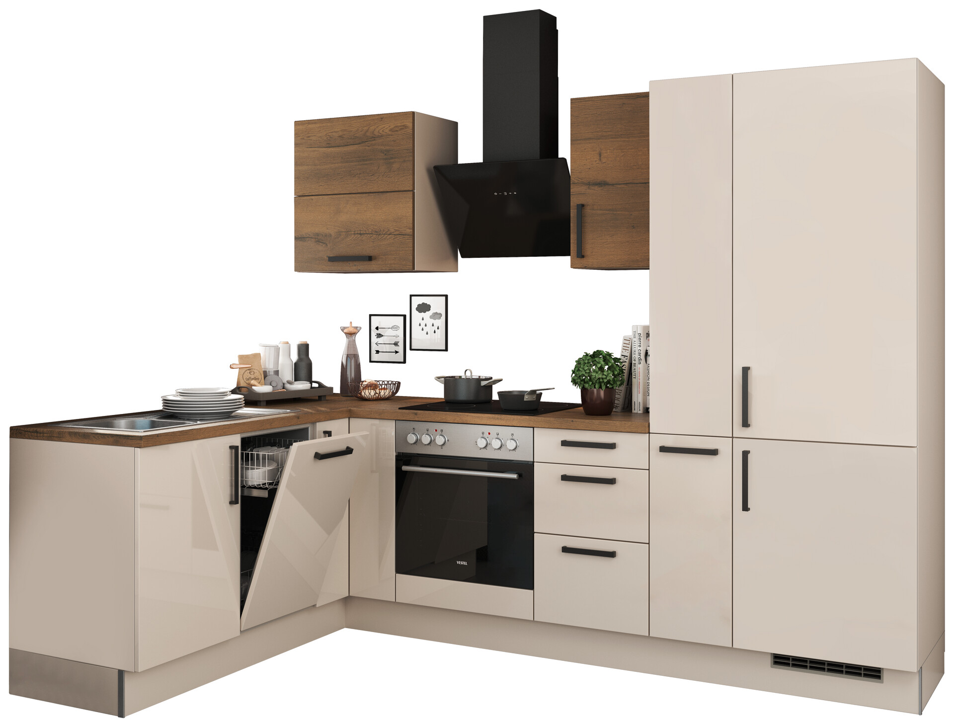 artego Winkelküche Eco Angoragrau B/L: ca. 275x175 cm