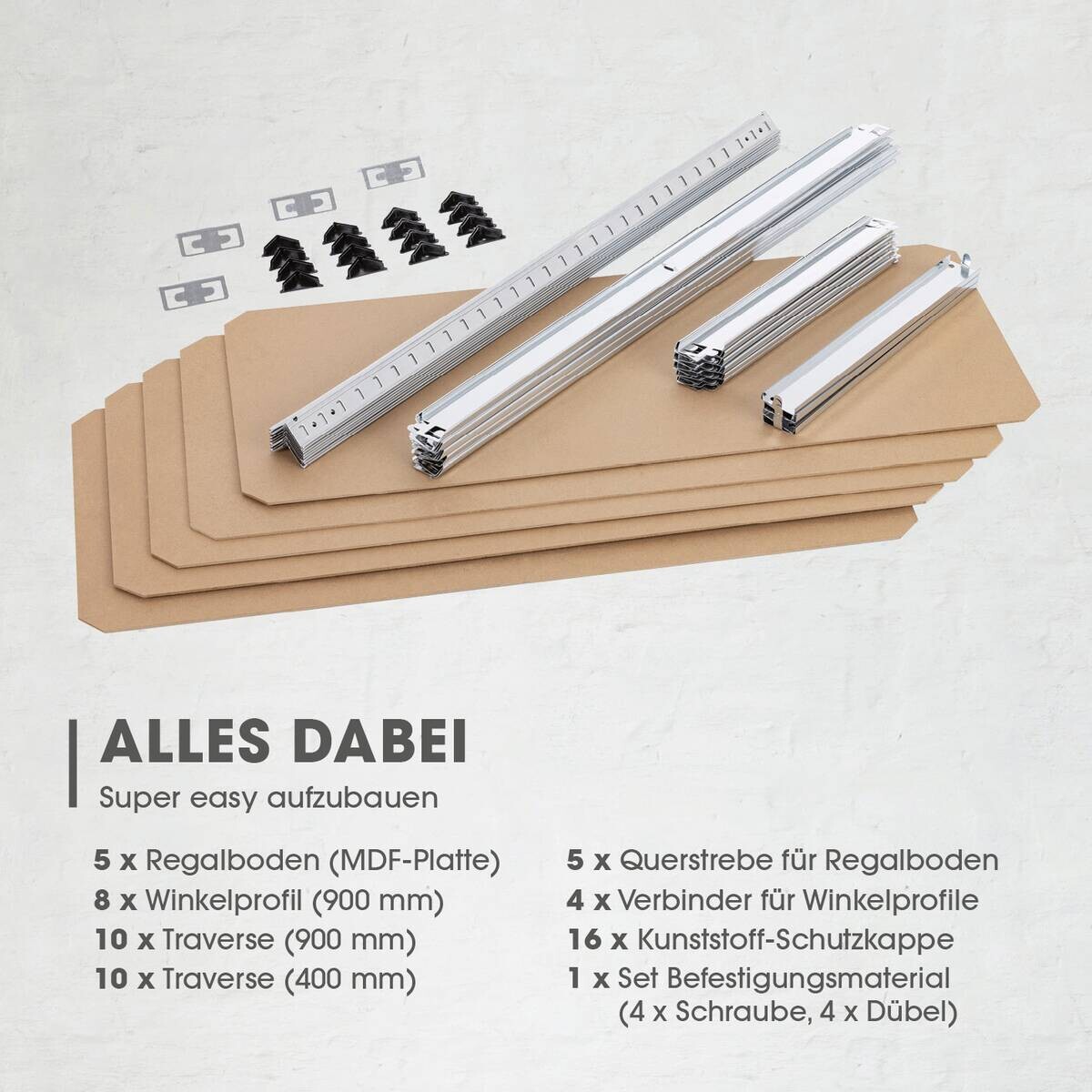 Schwerlaststeckregal B/H/T: ca. 90x180x40 cm