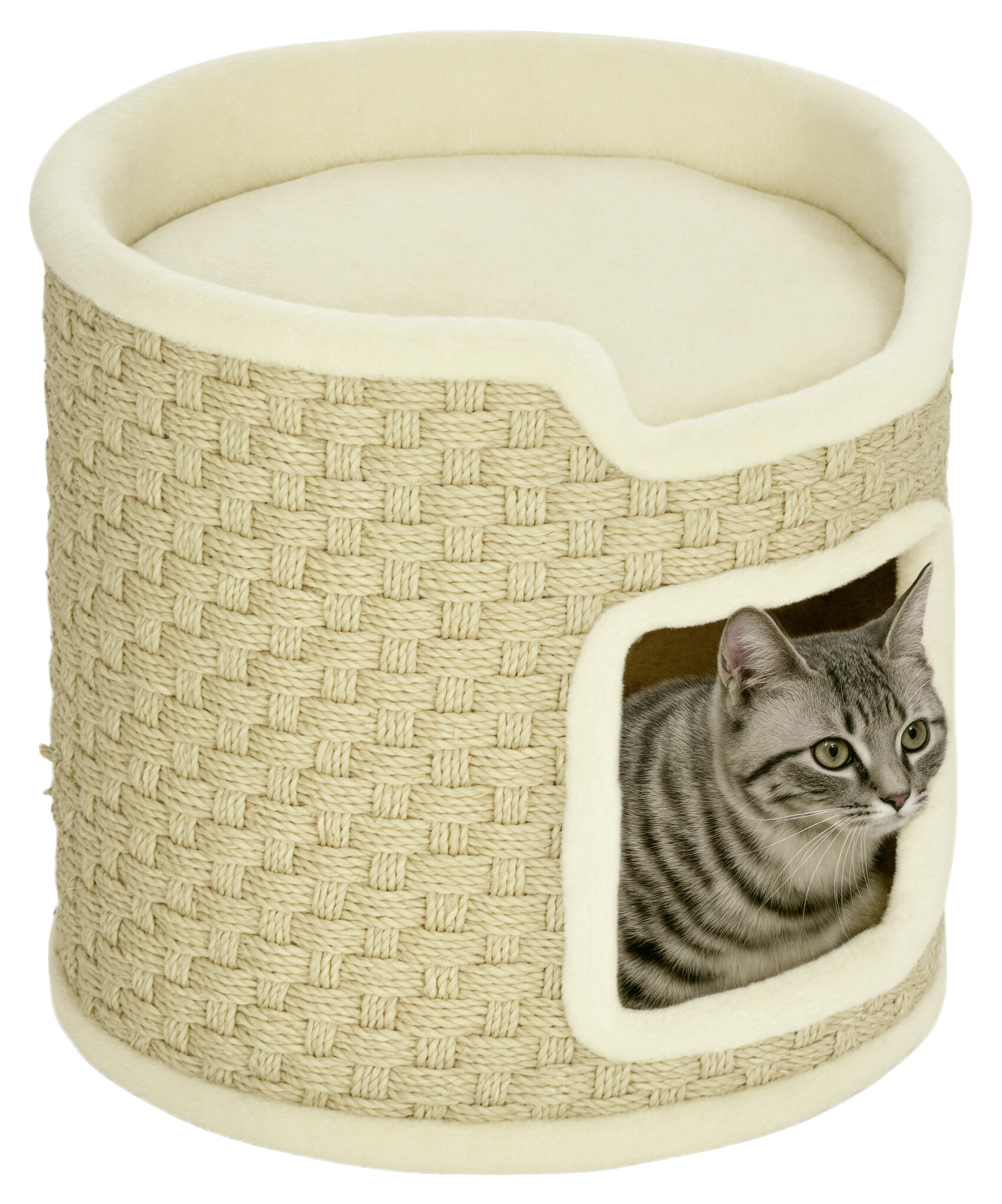 PawHut Kratztonne khaki Polyester B/H/L: ca. 38x37x38 cm