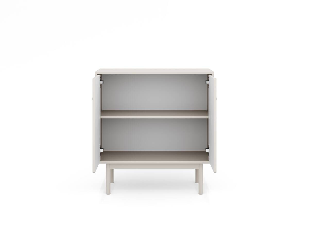 Kommode MAZOMA Eiche Kaschmirgrau Nachbildung gold Optik B/H/T: ca. 79x82x39 cm