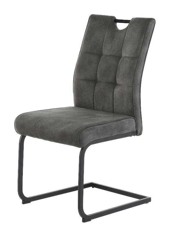 Schwingstuhl  dunkelgrau Microfaser B/H/T: ca. 50x97x62 cm