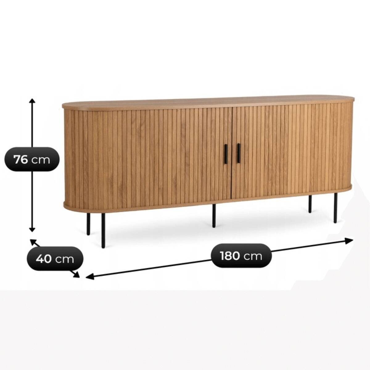 Kommode SELVA Eiche Sonoma Nachbildung B/H/T: ca. 180x76x40 cm