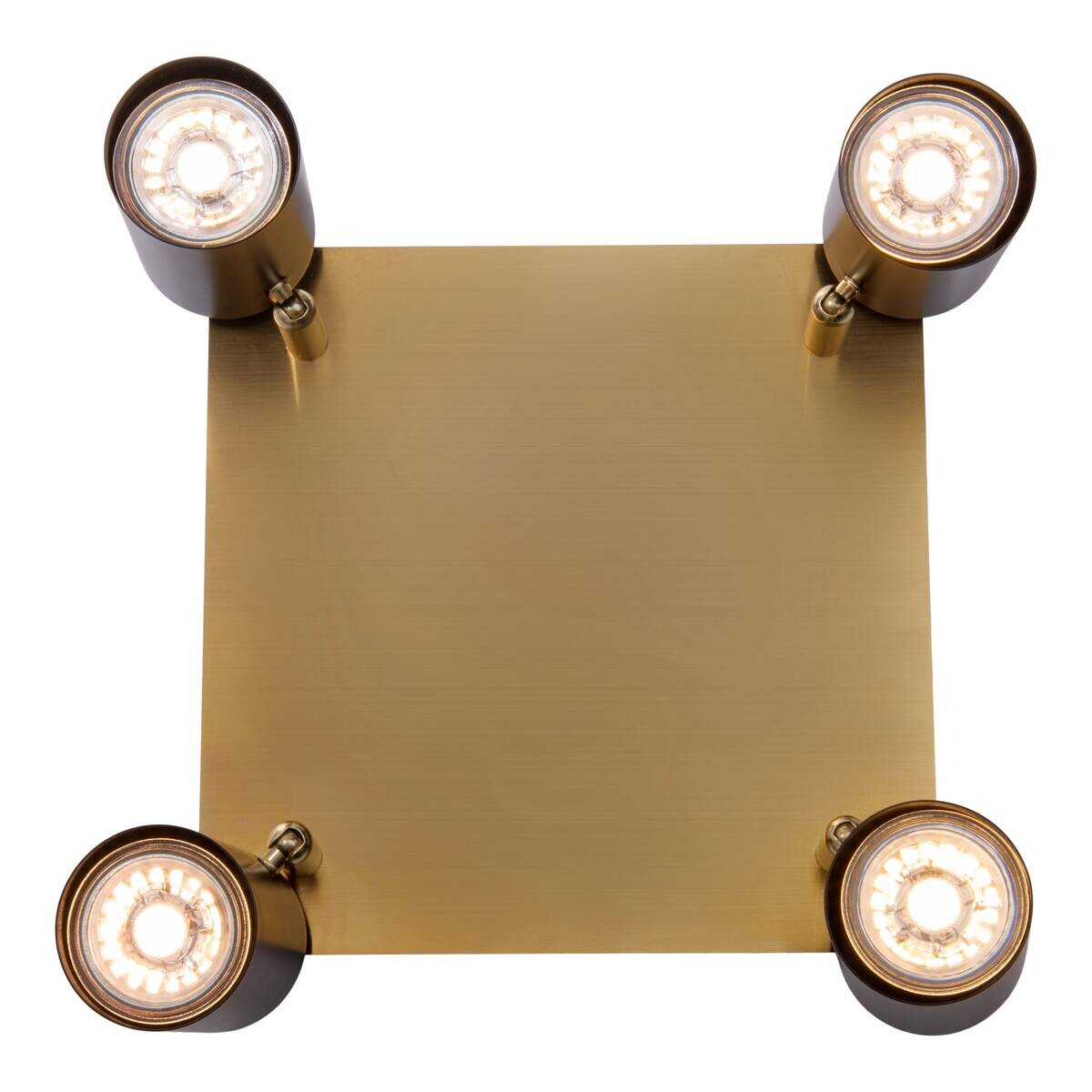 Näve Leuchten Deckenleuchte 1395022 schwarz gold Metall B/H/T: ca. 22x13,5x22 cm GU10 4 Brennstellen