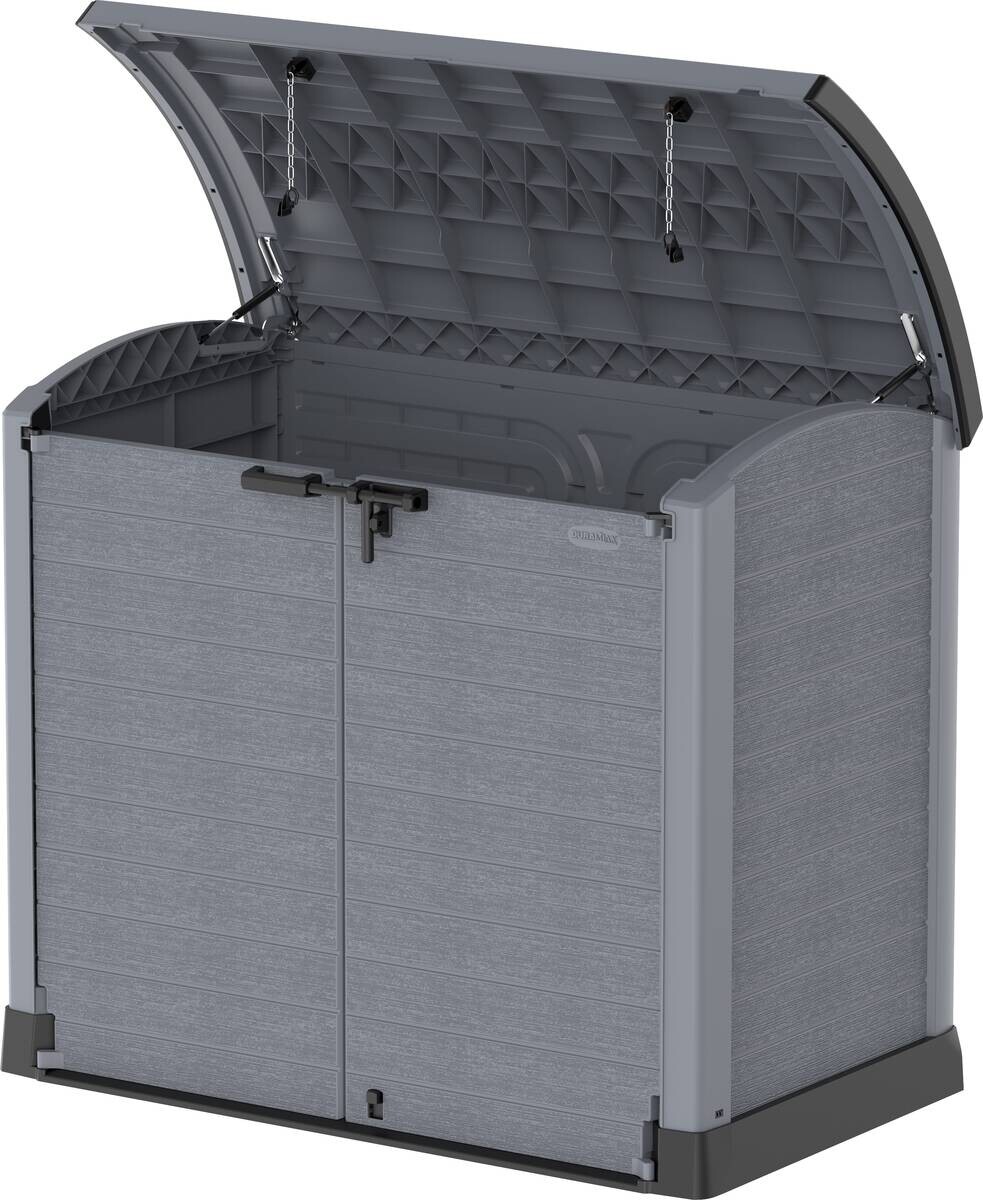 VCM Mülltonnenbox 2er StoreAway grau Kunststoff B/H/L: ca. 145x125x83 cm