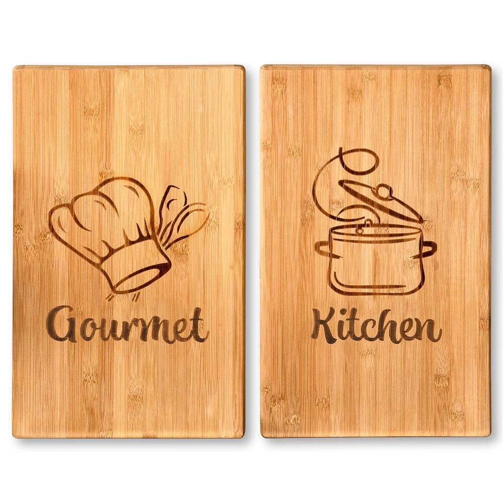 Kesper Herdabdeckplatte braun Bambus B/H/L: ca. 28x2,8x50 cm