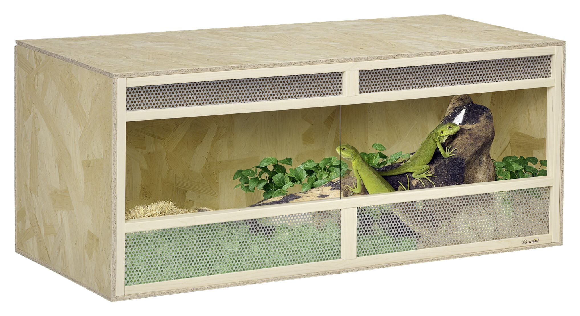 PawHut Holz-Terrarium natur Holz B/H/L: ca. 50x50x120 cm