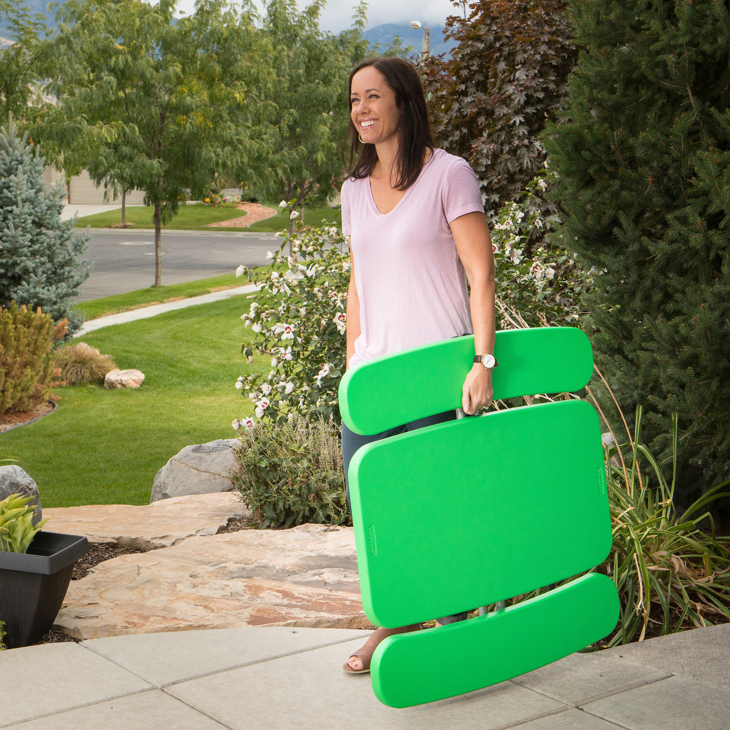 Lifetime Picknickgarnitur Kids grün Kunststoff B/H/L: ca. 90x53x83 cm