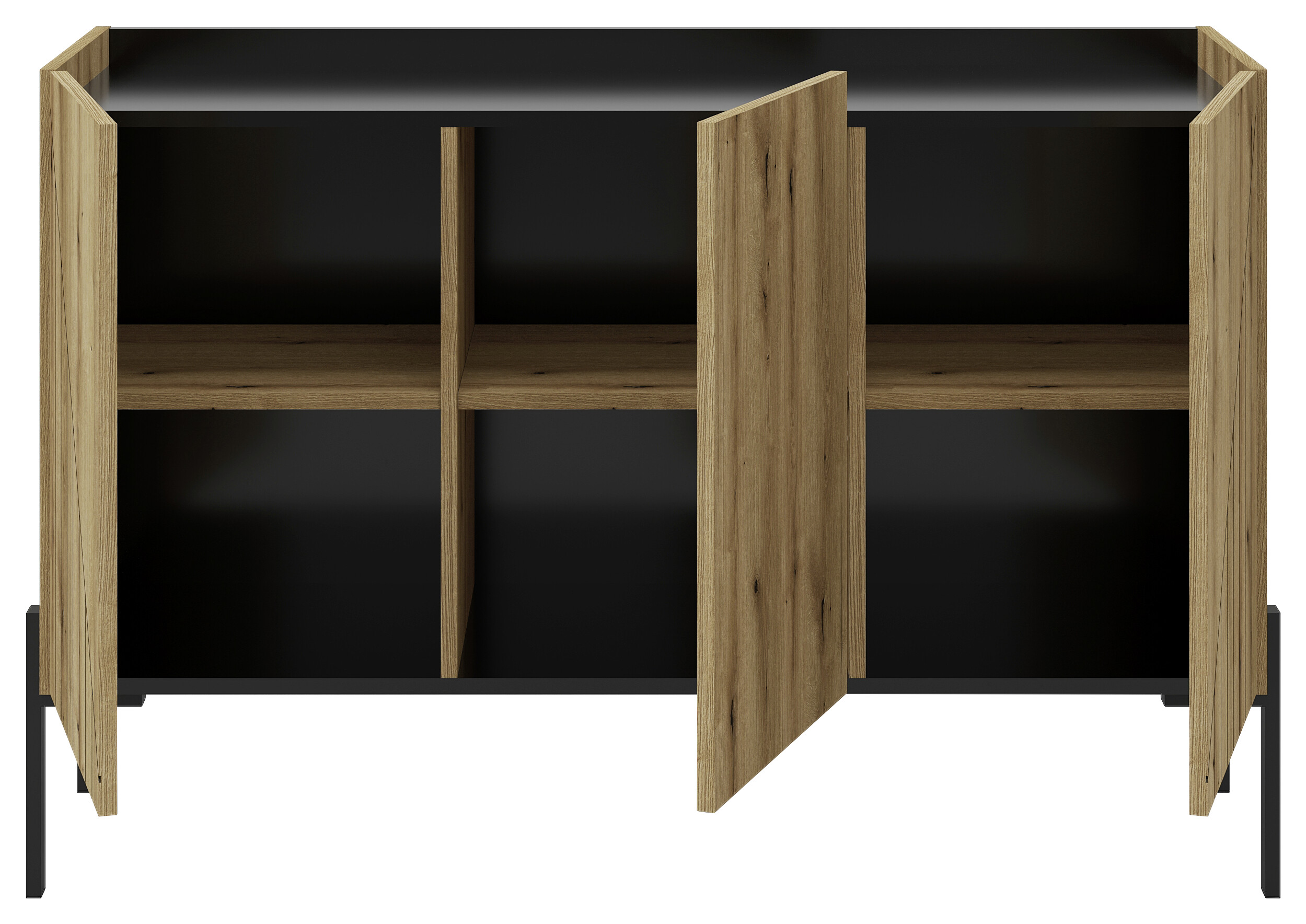 Sideboard Neo Evoke Oak Nachbildung schwarz B/H/T: ca. 120x81x40 cm