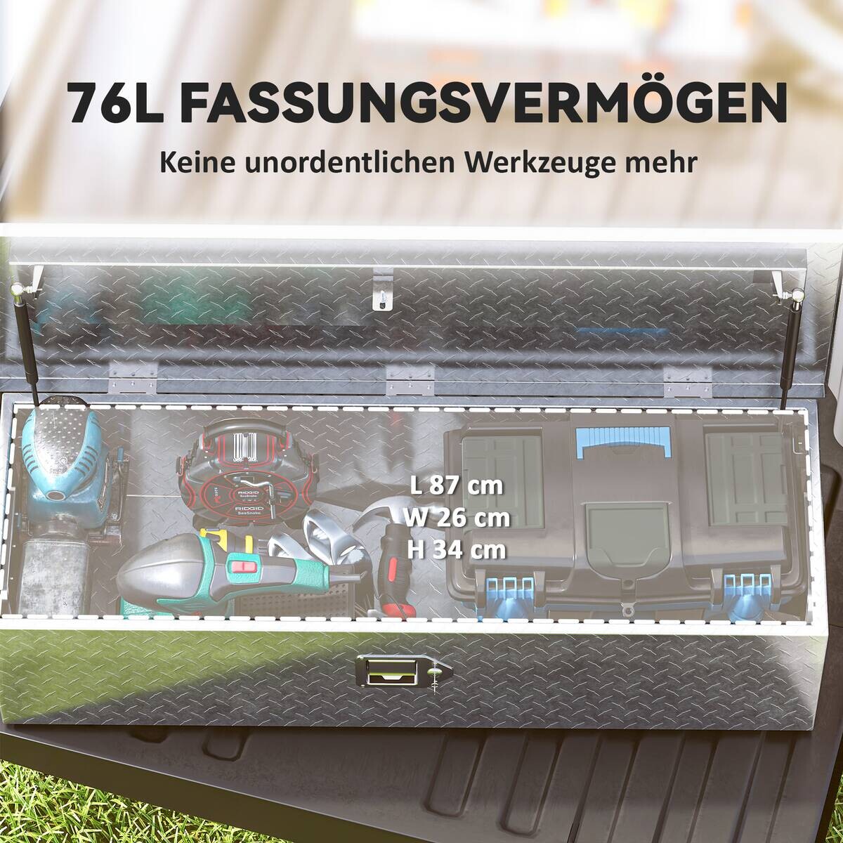 HOMCOM Gerätekasten B/H/L: ca. 33x25,5x99 cm