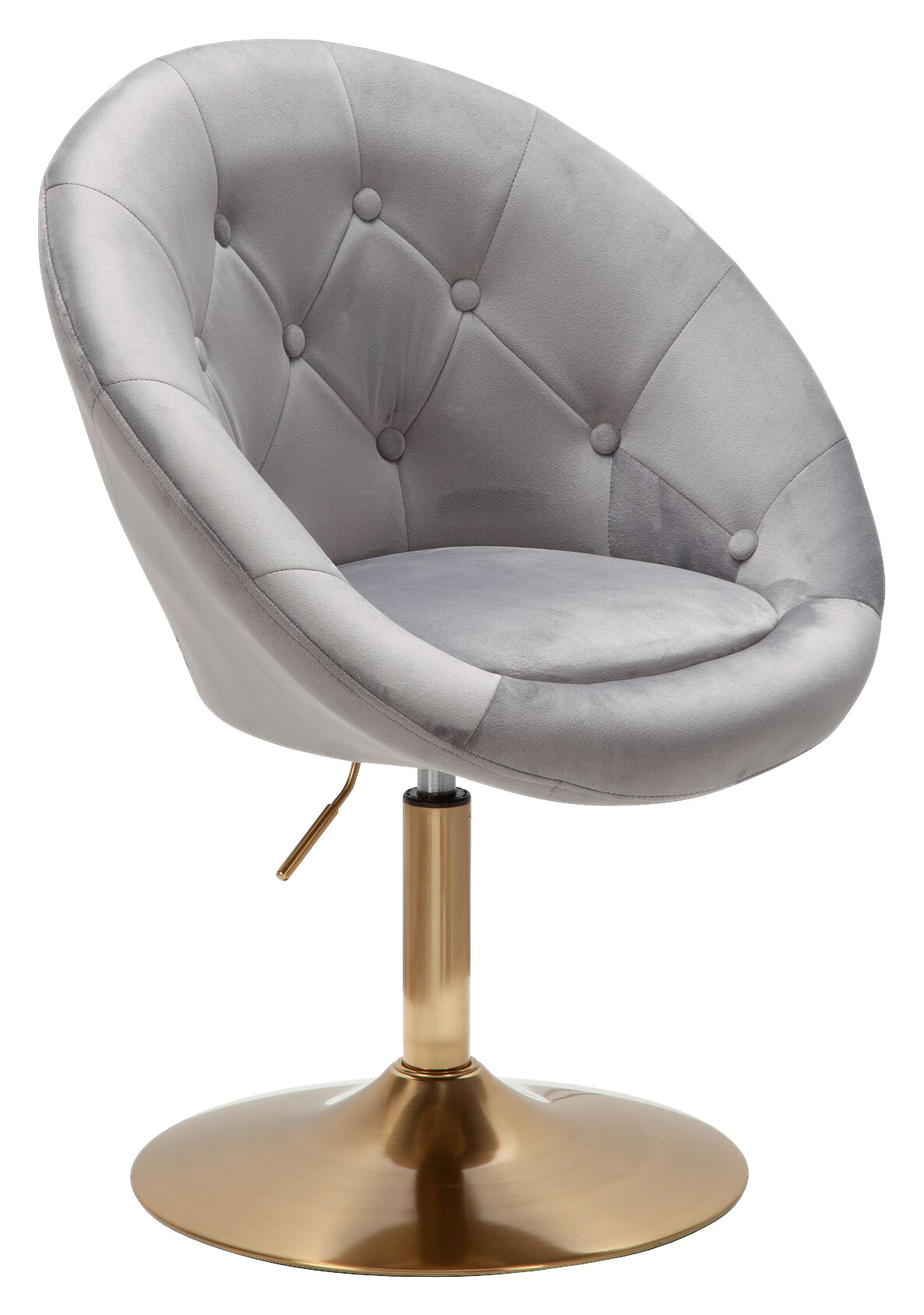 Wohnling Sessel grau gold Stoff Eisen