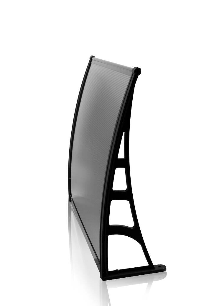Brosplast Vordach schwarz B/H/L: ca. 120x23x70 cm