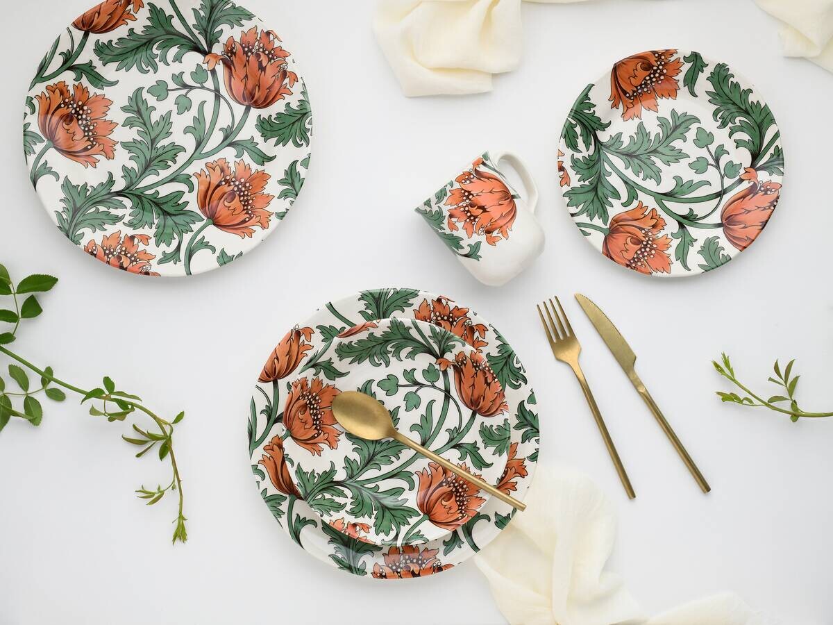 CreaTable Kombiservice Florentina rot Steingut 16 tlg.