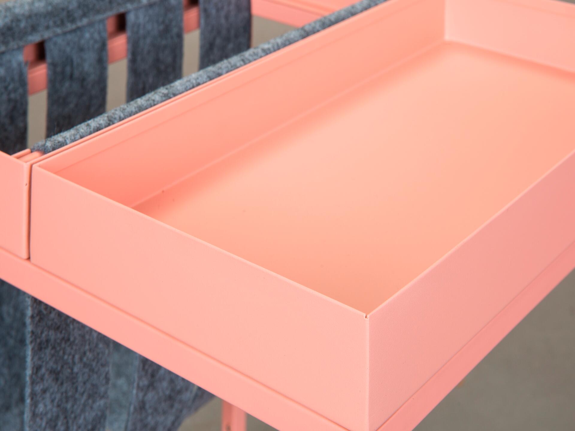 Zeitungsständer Club NY rosé Metall B/H/T: ca. 35x40x35 cm