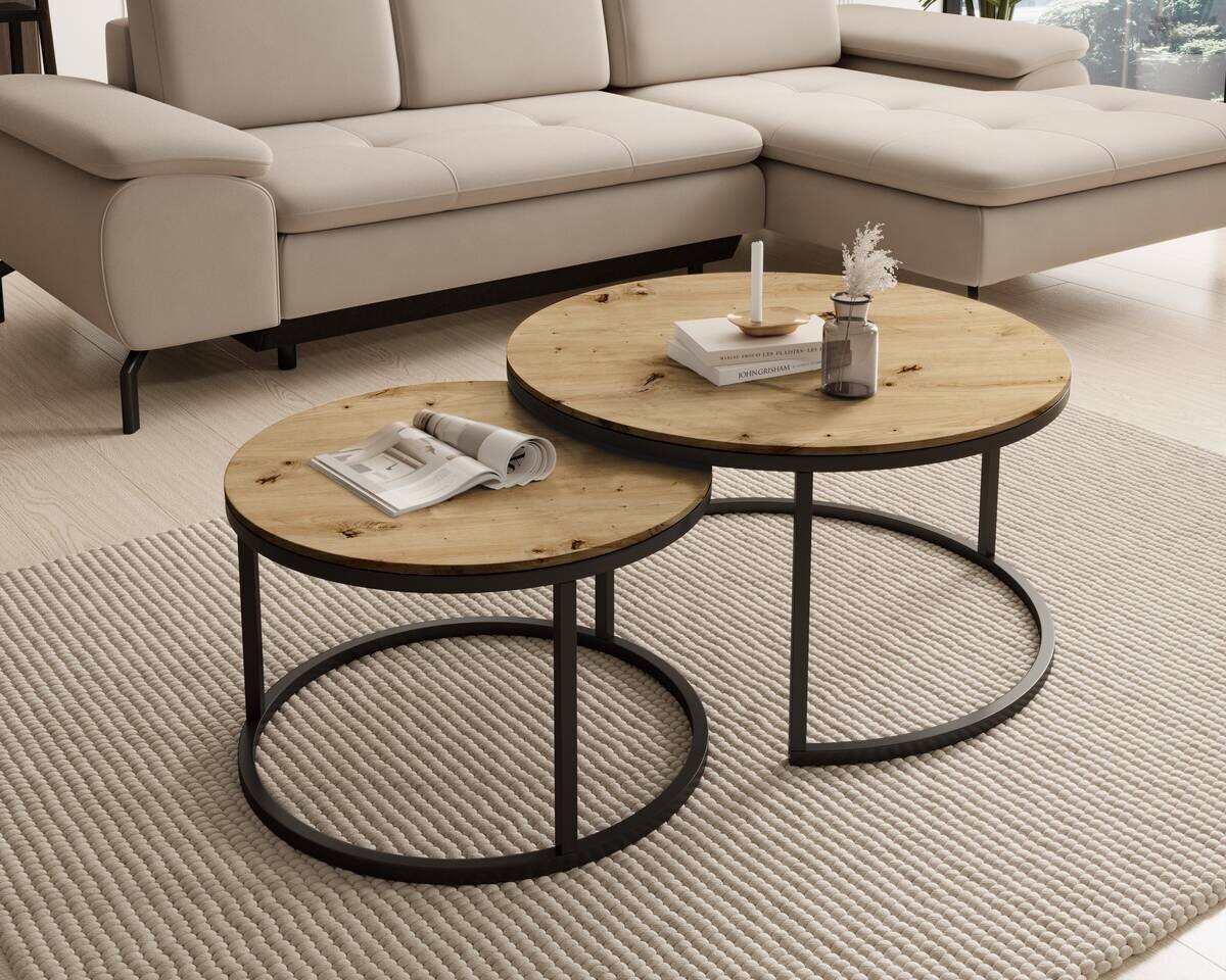 Couchtisch Gino 2 Eiche Artisan MDF Couchtisch Gino 2 Eiche Artisan MDF