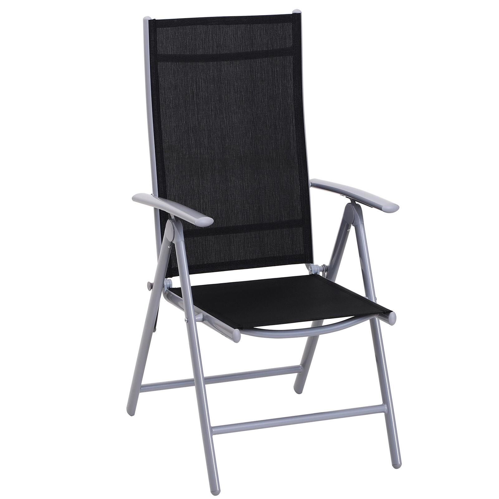 Outsunny Gartensitzgruppe schwarz Aluminium