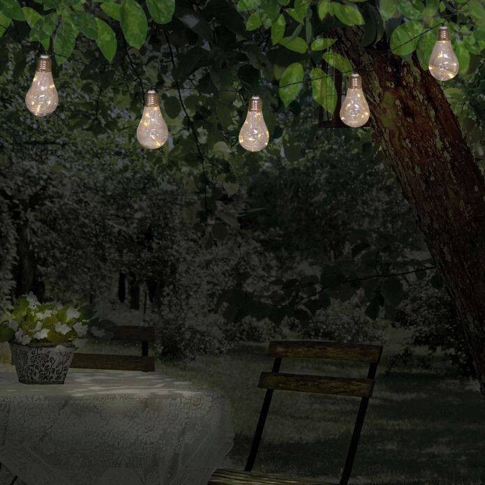 LED/Solar Lichterkette NV5209531 transparent Kunststoff H/L: ca. 18x3000 cm