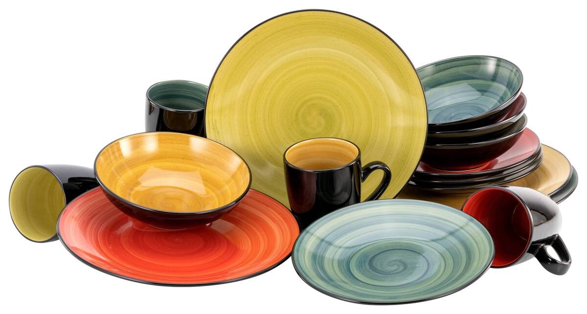 CreaTable Kombiservice Samoa multicolor Keramik 16 tlg.