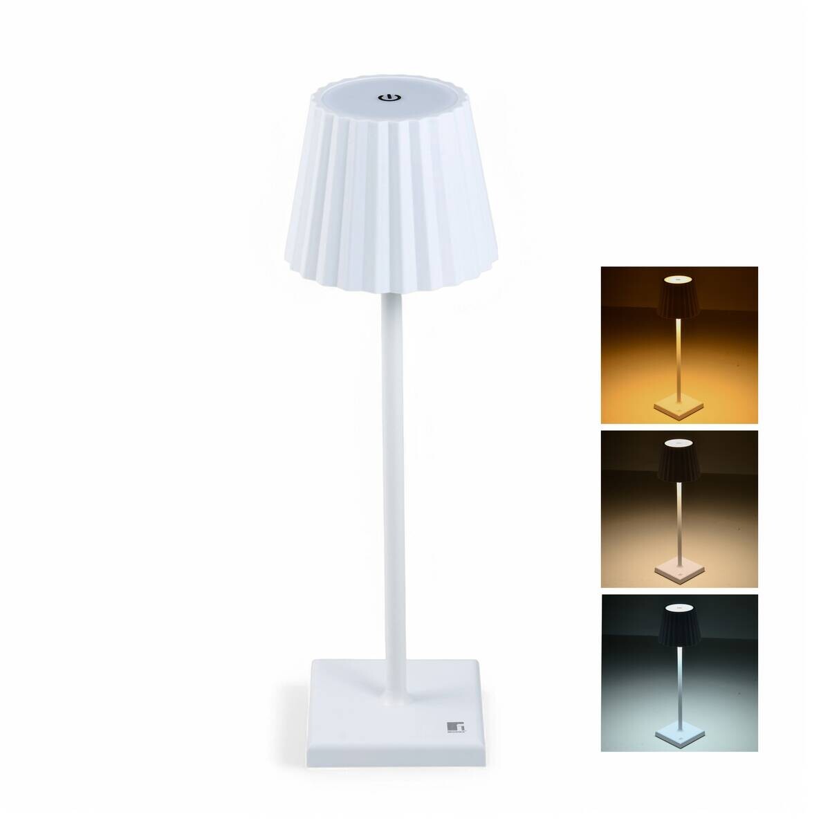 BERGNER LED-Tischleuchte Lines weiß B/H: ca. 11,6x38 cm