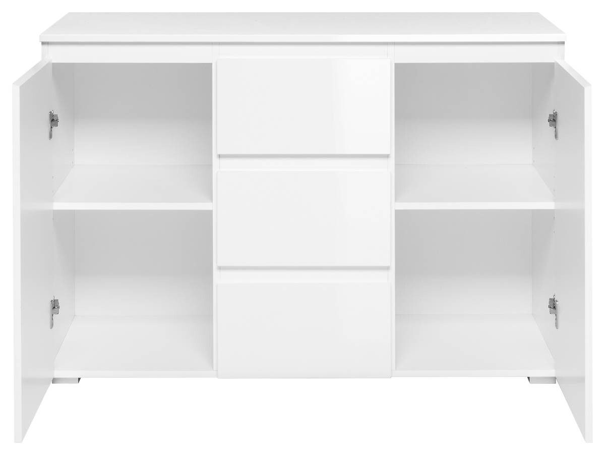 Kommode Capetown weiß glänzend weiß B/H/T: ca. 120x81x40 cm