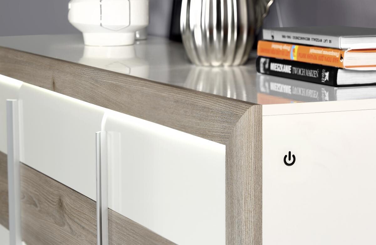 Standvitrine B/H/T: ca. 73,3x197x53 cm