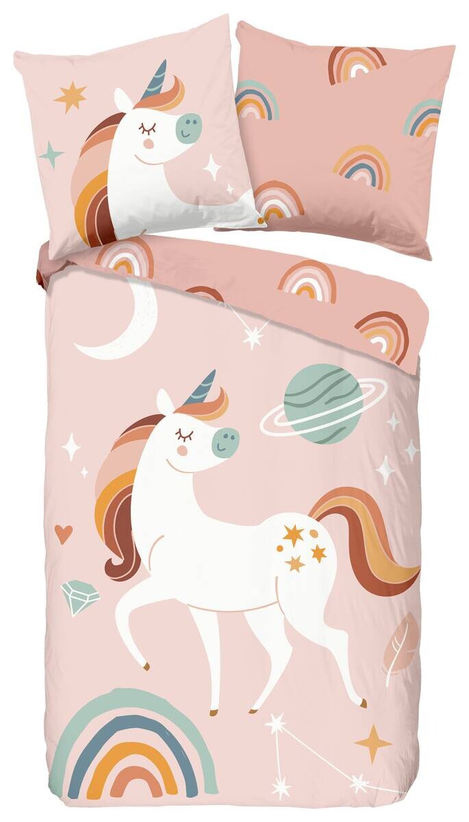 Baumwoll Bettwäsche Flanell pink Baumwolle B/L: ca. 135x200 cm