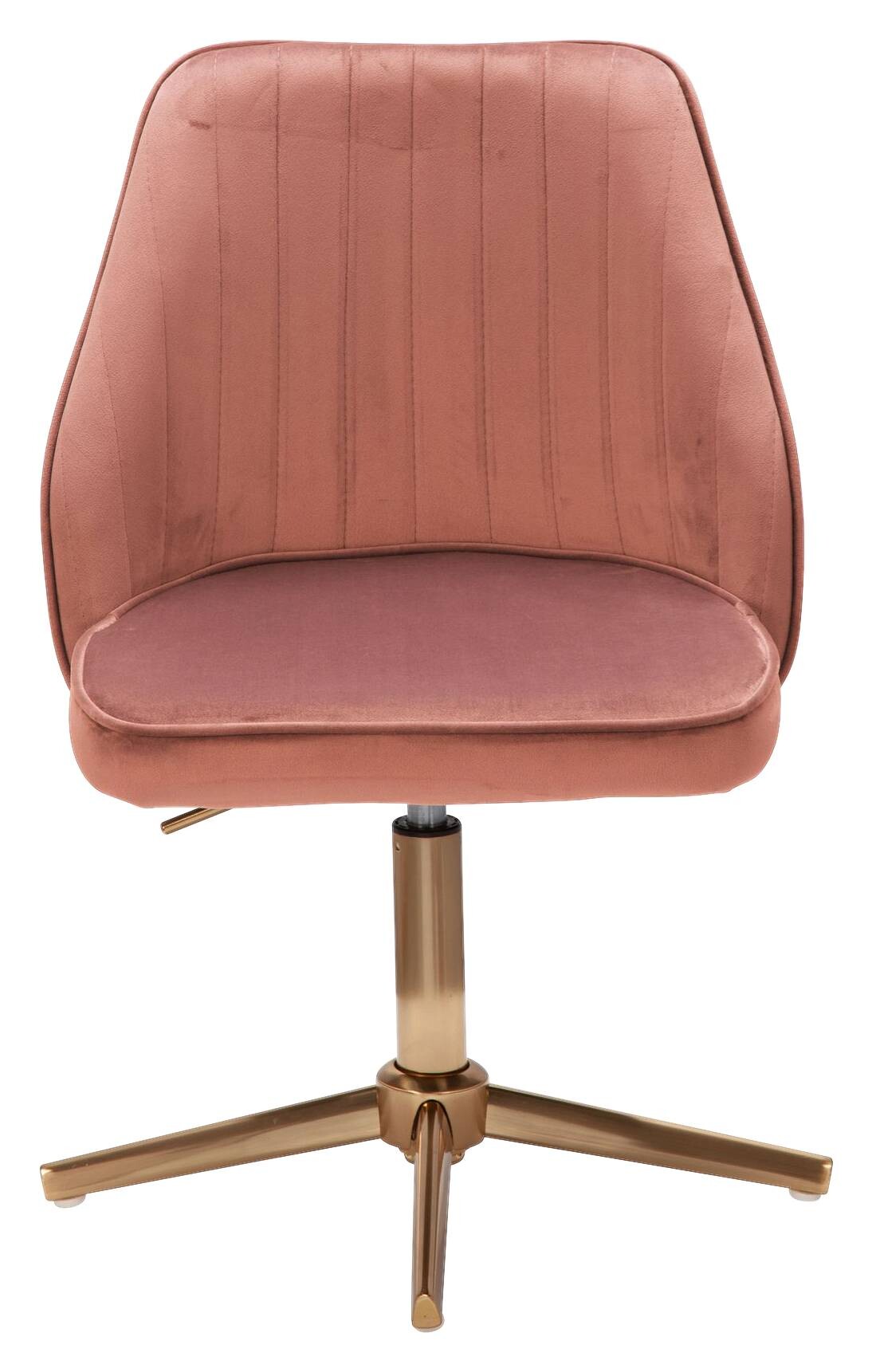 Drehstuhl rosa gold Stoff Eisen