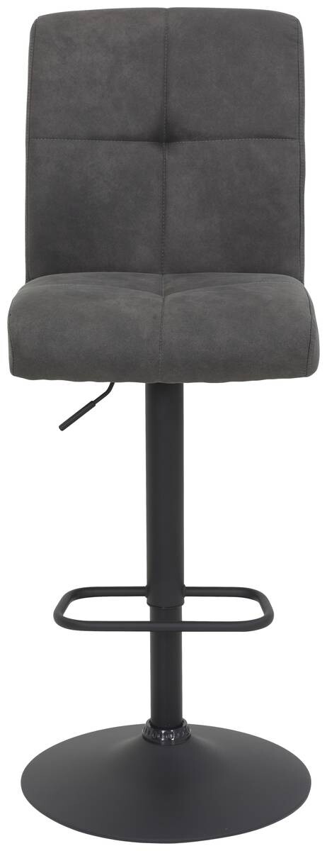 Barhocker Leni anthrazit Vintage Microfaser B/H/T: ca. 44x102x57 cm