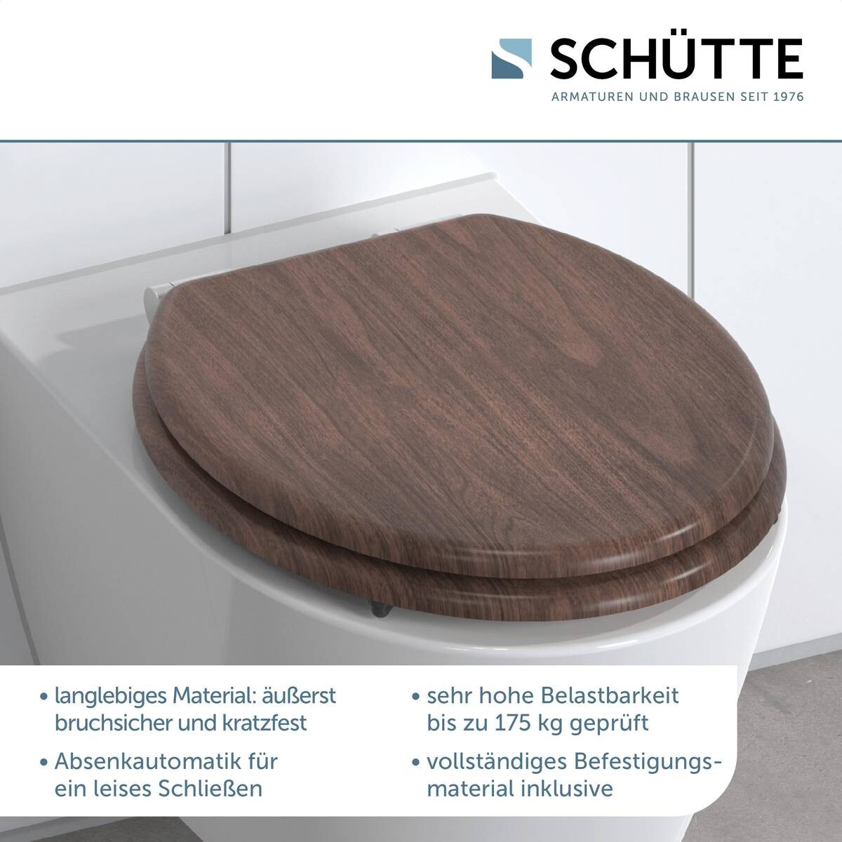 Schütte WC-Sitz DARK WOOD MDF
